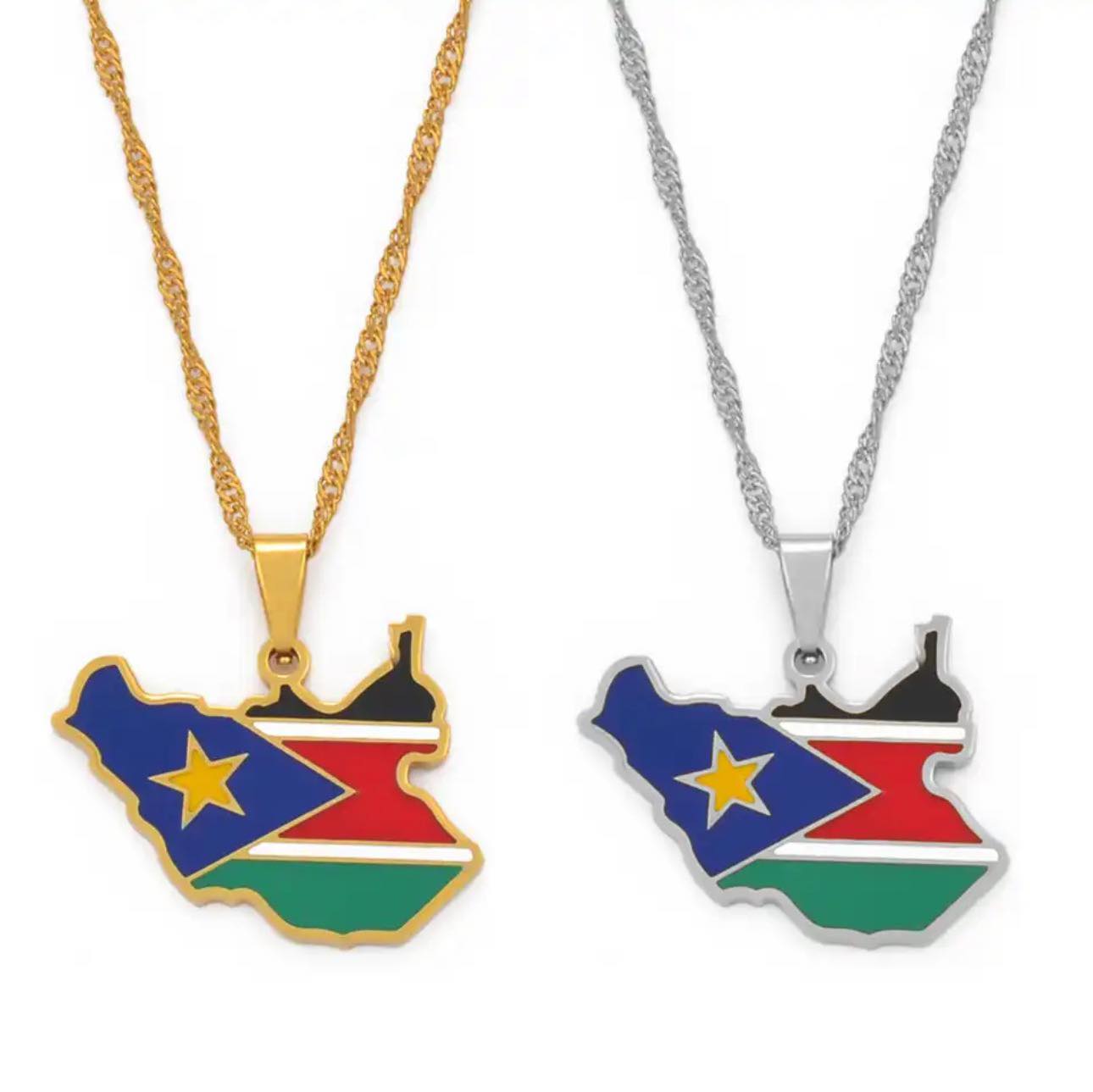 South Africa Flag Necklace