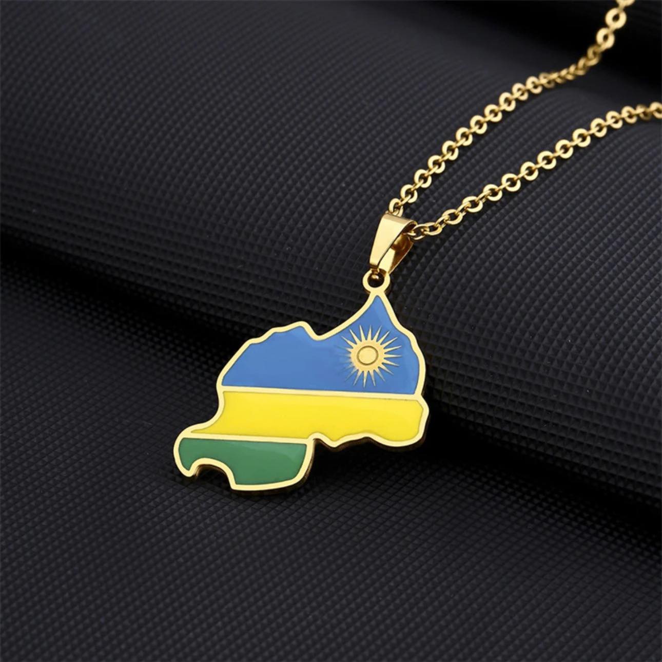 Rwanda Flag Necklace