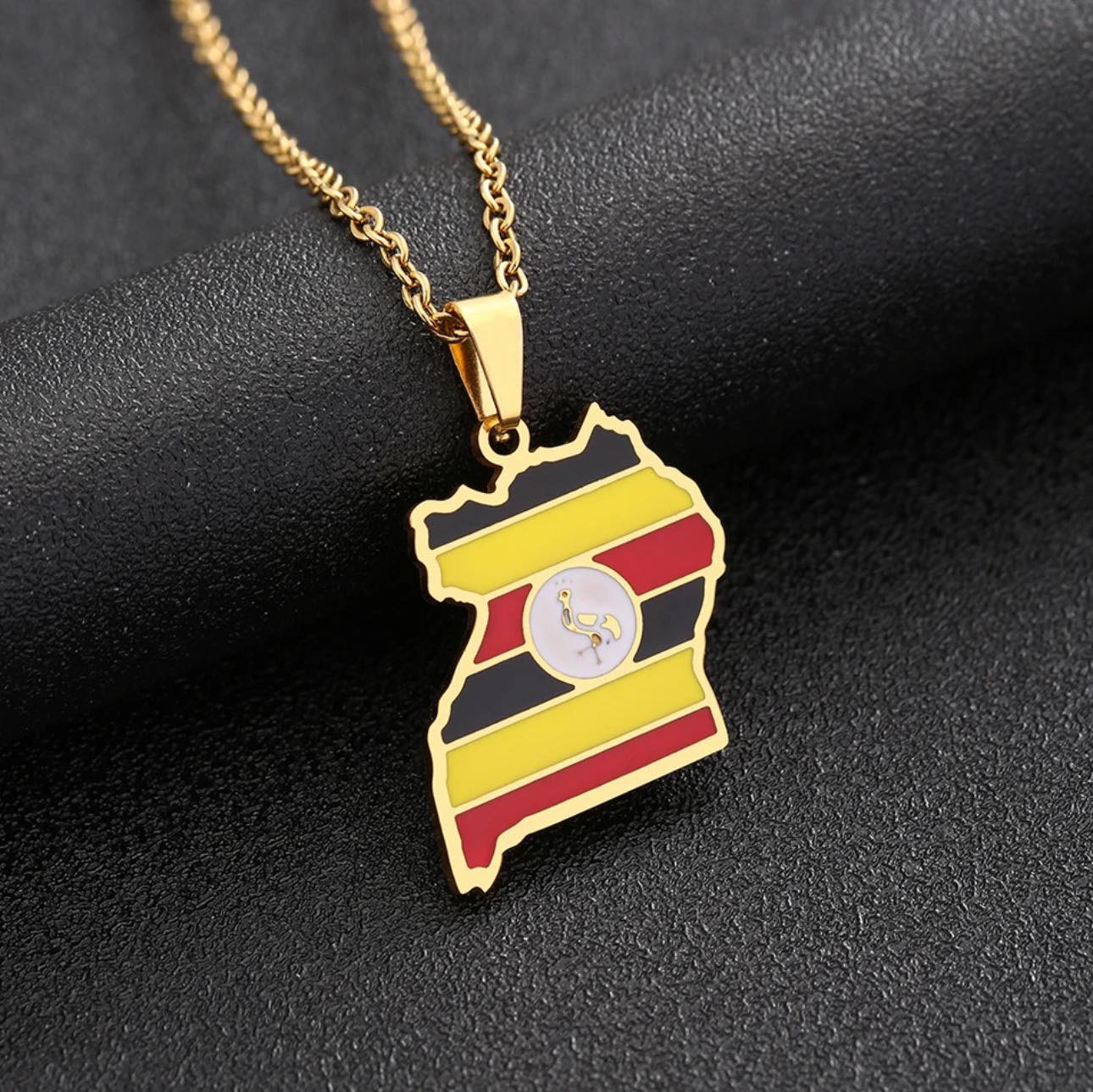 Uganda Flag Necklace