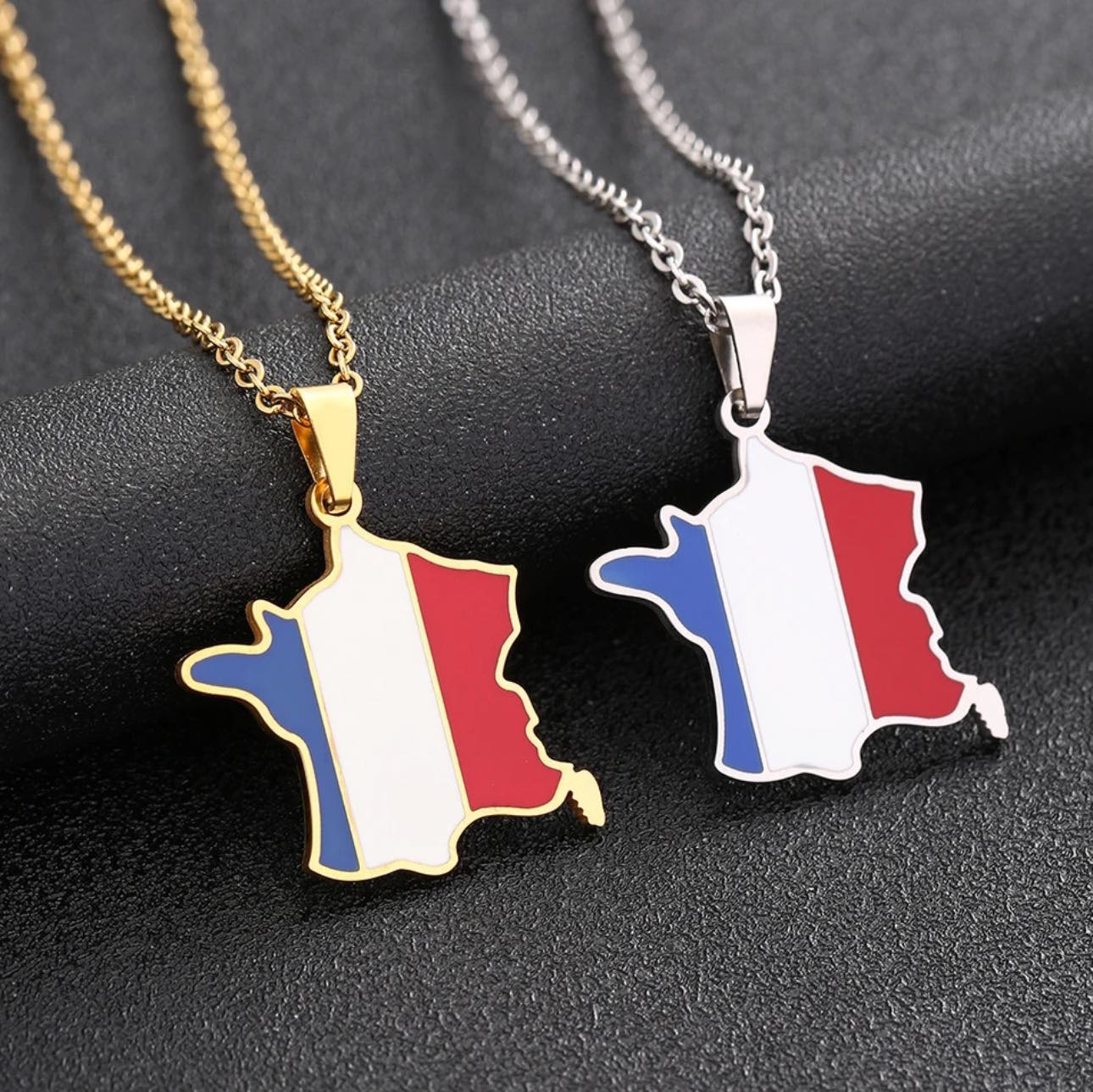 France Flag Necklace