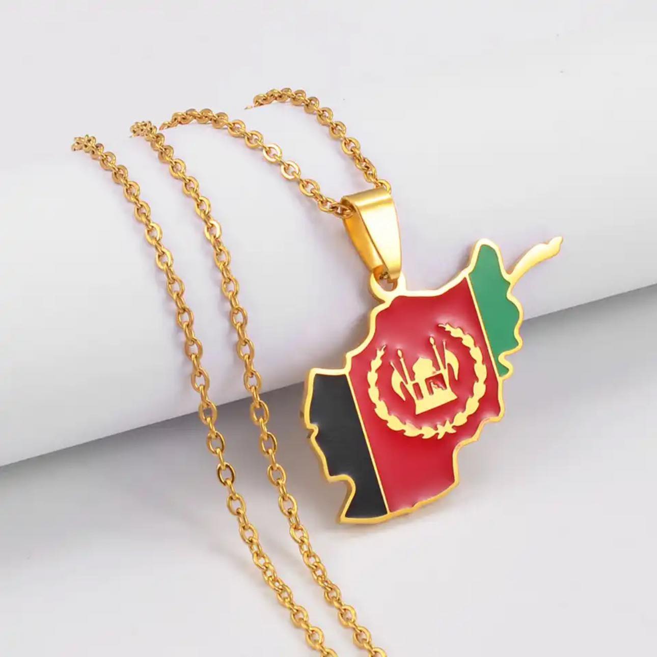 Afghanistan Flag Necklace