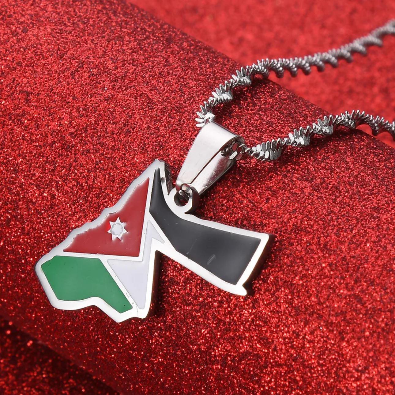 Jordan Flag Necklace