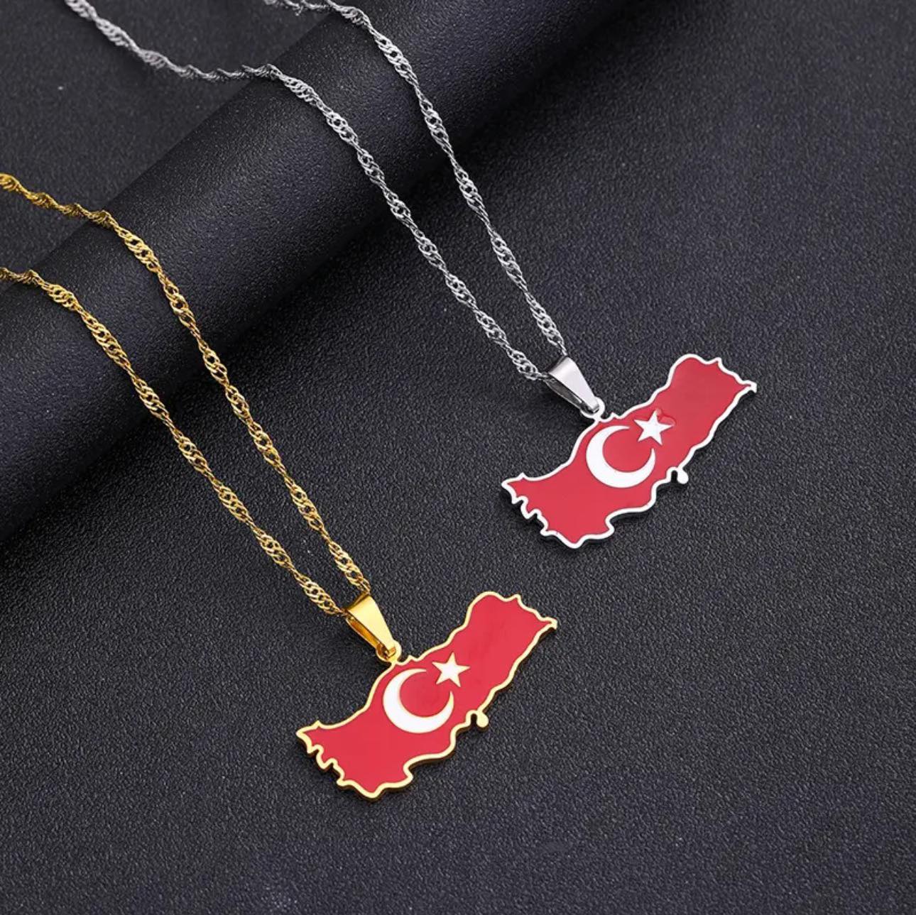 Turkey Flag Necklace