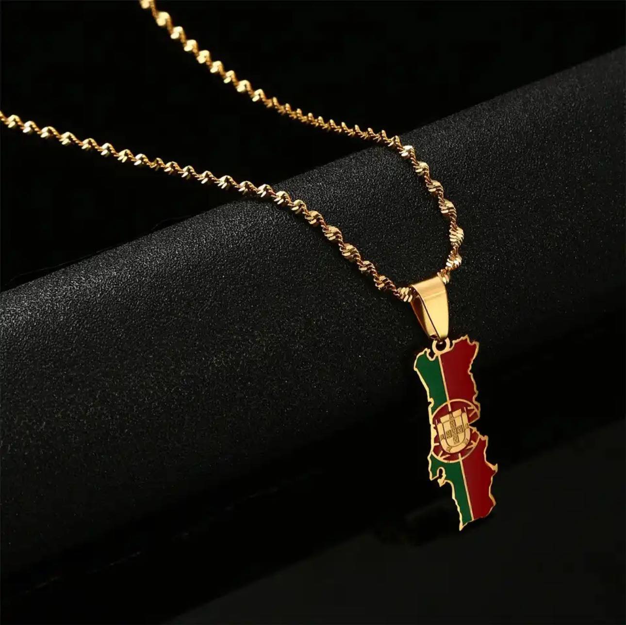 Portugal Flag Necklace