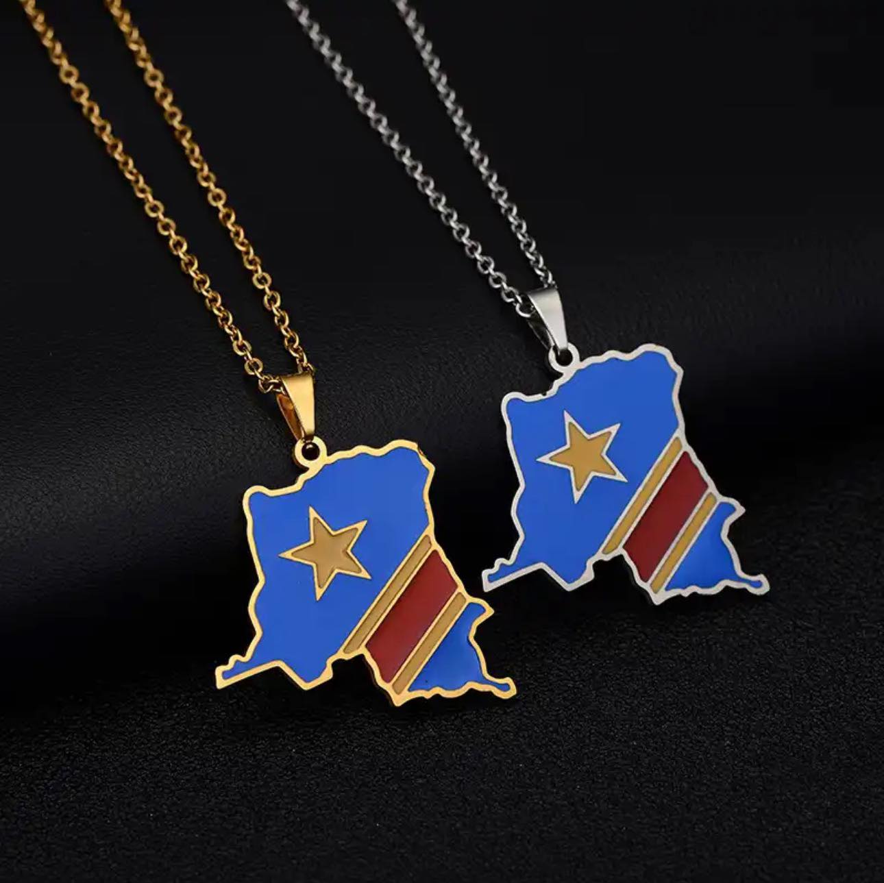 Democratic Republic Of Congo Flag Necklace