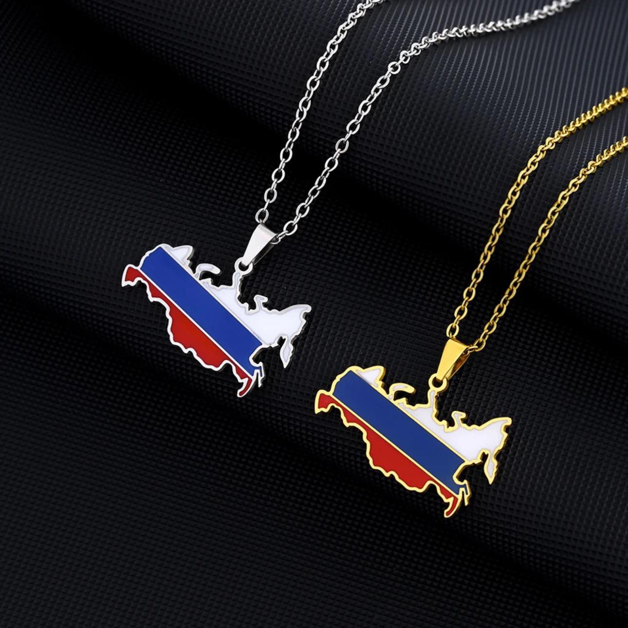 Russia Flag Necklace