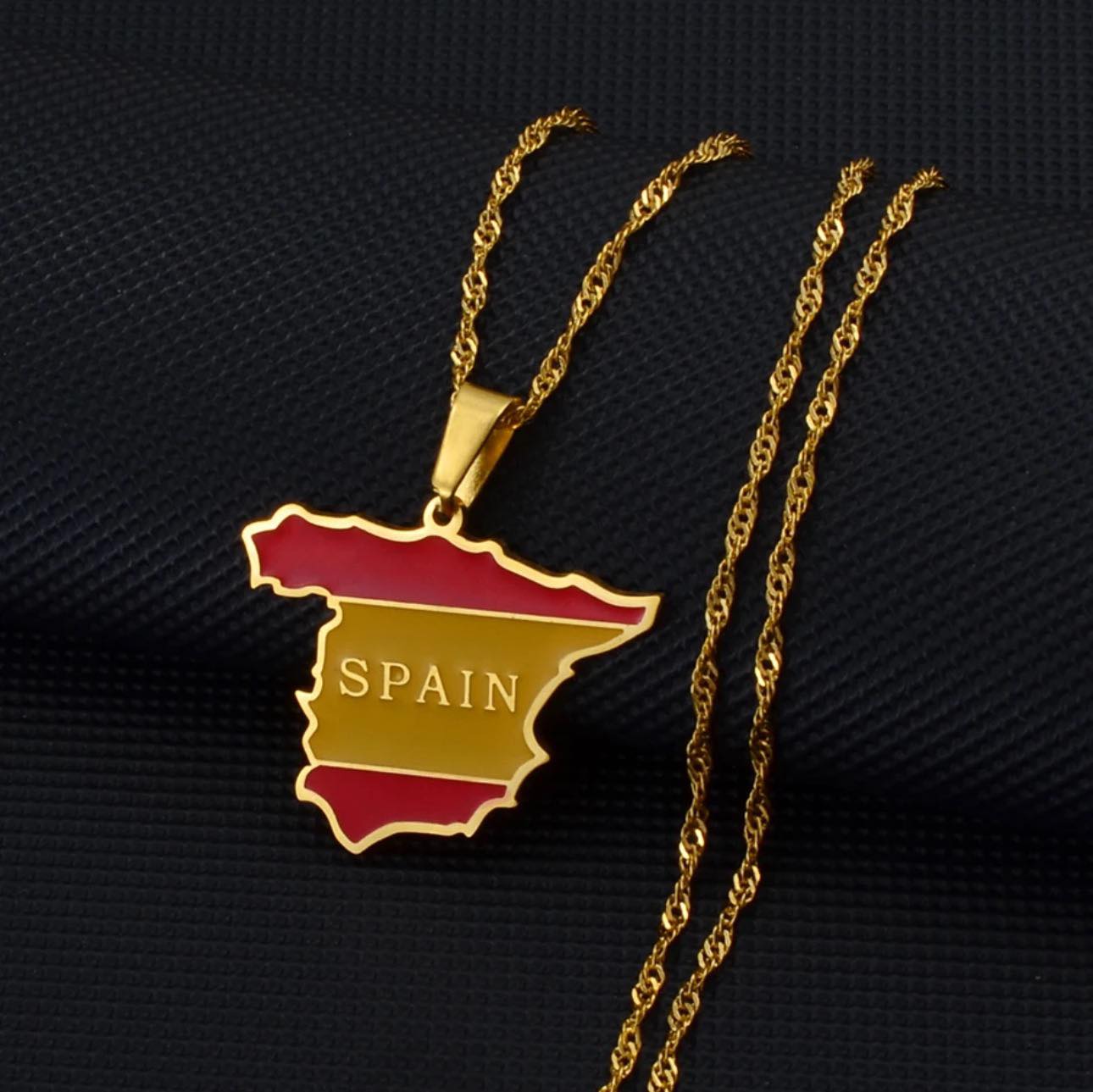 Spain Flag Necklace