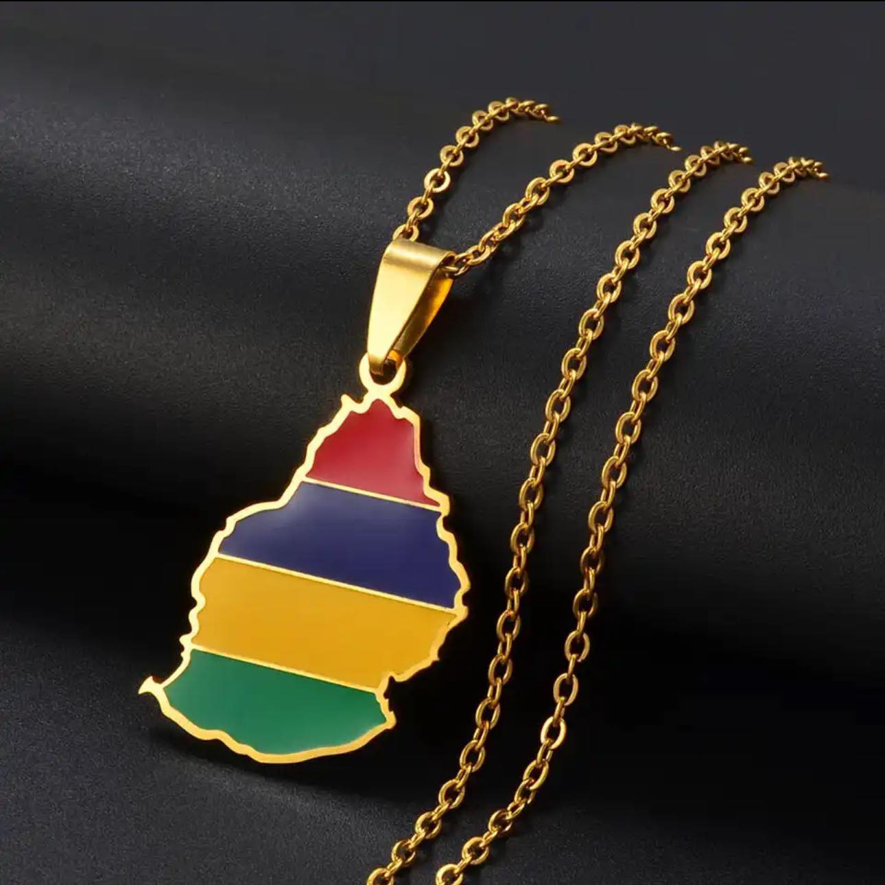 Mauritius Flag Necklace