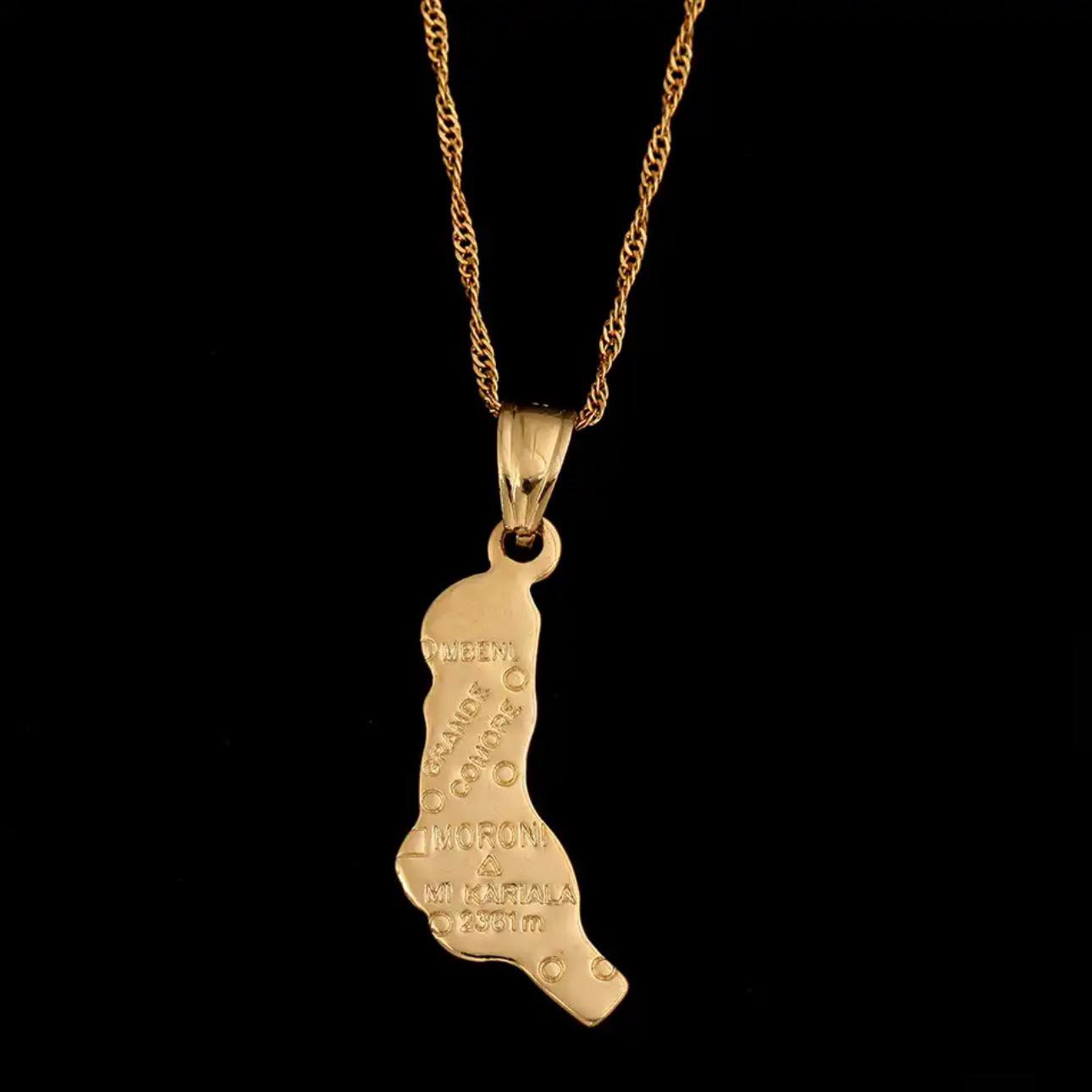 The Gambia Map & Cities Necklace