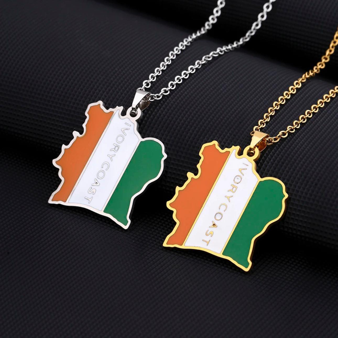 Ivory Coast Flag Necklace