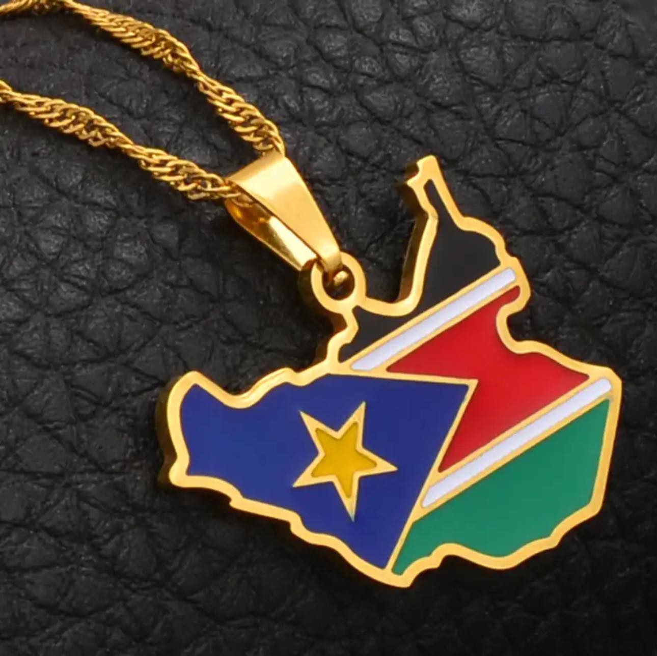 South Africa Flag Necklace