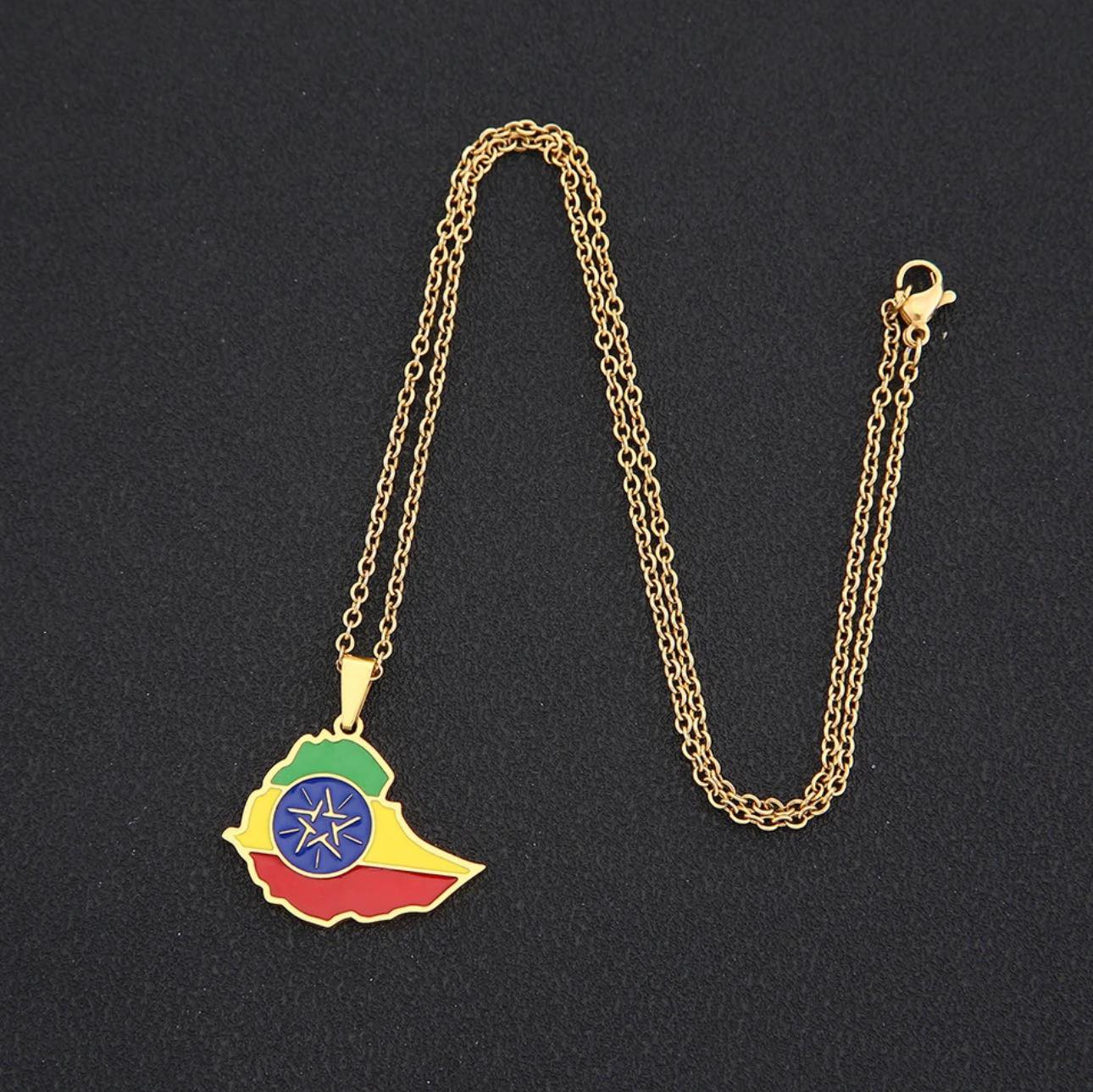 Ethiopia Flag Necklace