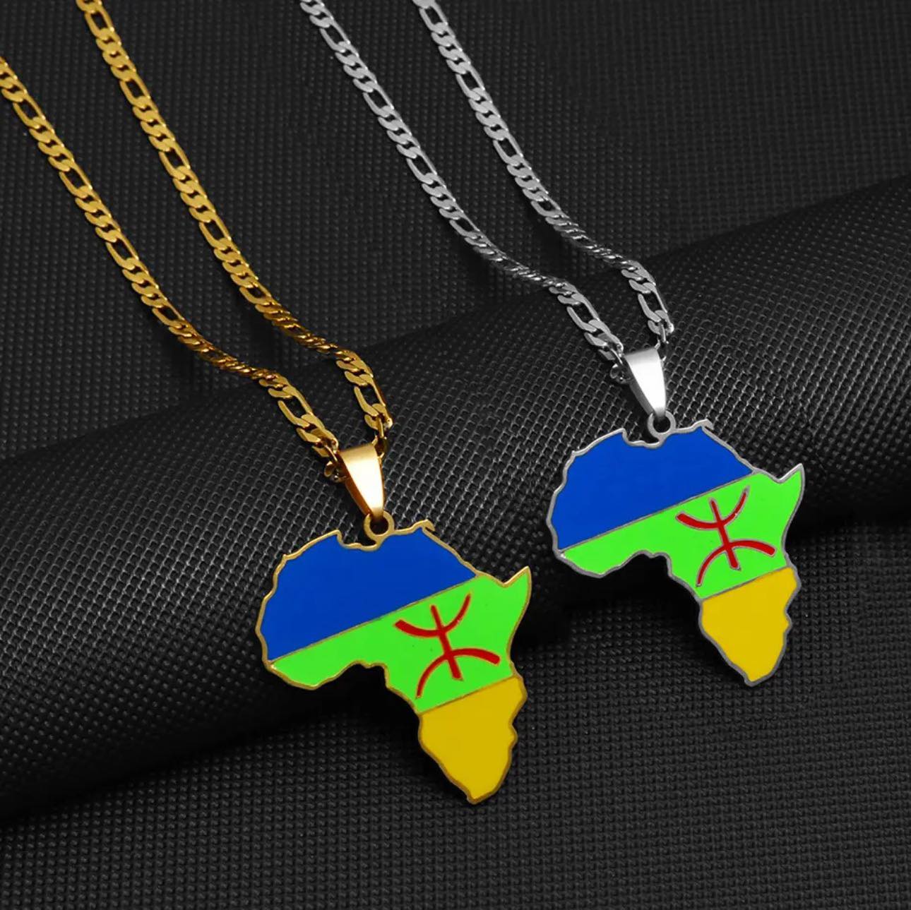 Amazigh Flag Necklace - African Continent