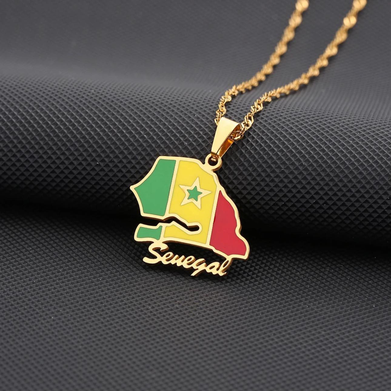 Senegal Flag Necklace