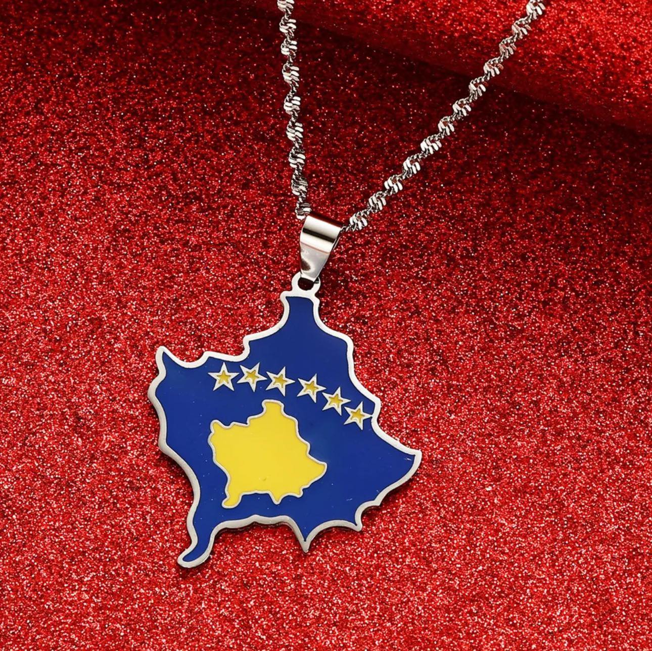 Kosovo Flag Necklace