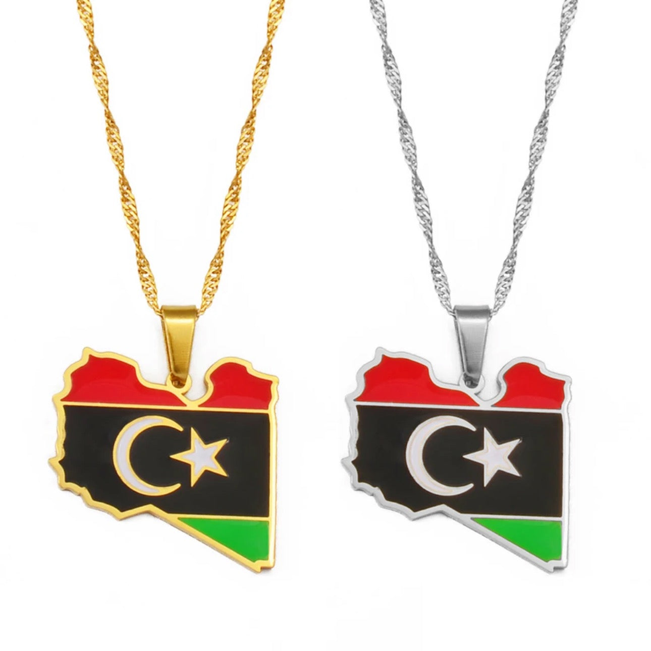 Lybia Flag Necklace