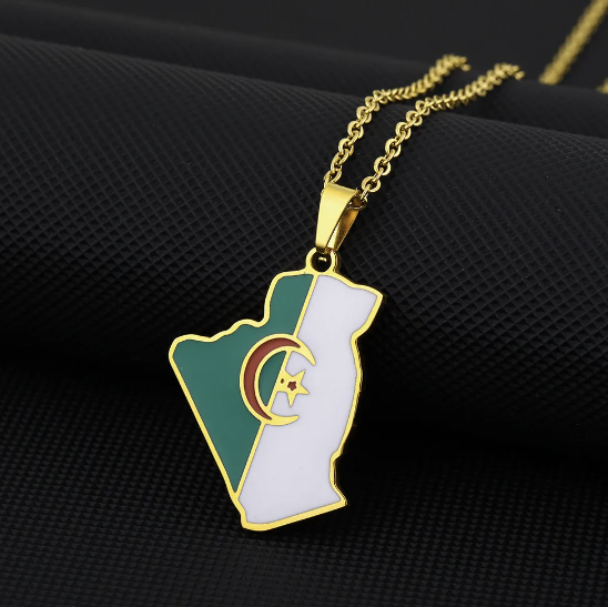 Algeria Flag Necklace